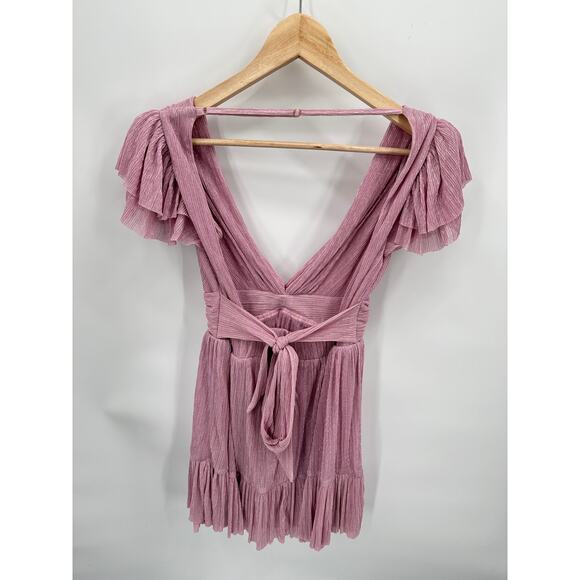 Sabina Musayev NWOT Shaylee Flutter Sleeve Low Back Dress in Lavender // M - Picture 14 of 15